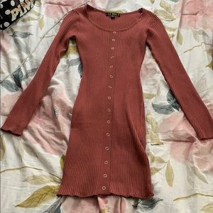 Say What? brand mauve tight sweater dress